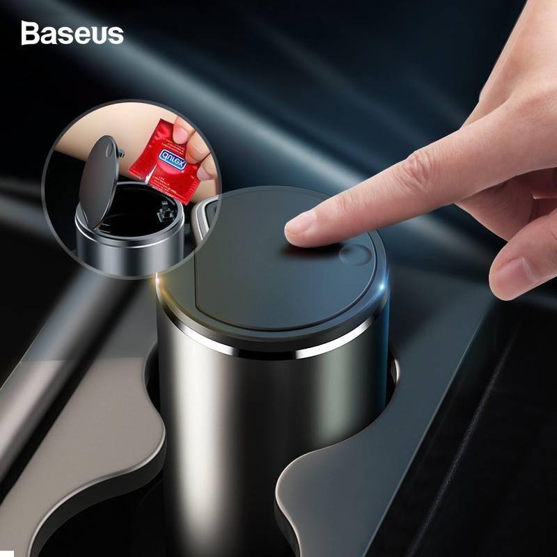 Baseus Car Trash Bin Alloy Garbage Can For Car Dustbin Waste Rubbish Basket Bin Organizer Storage Holder Bag Auto Accessories Car Accessories iPhone cases, wireless speakers, activity trackers | CoolTech Life