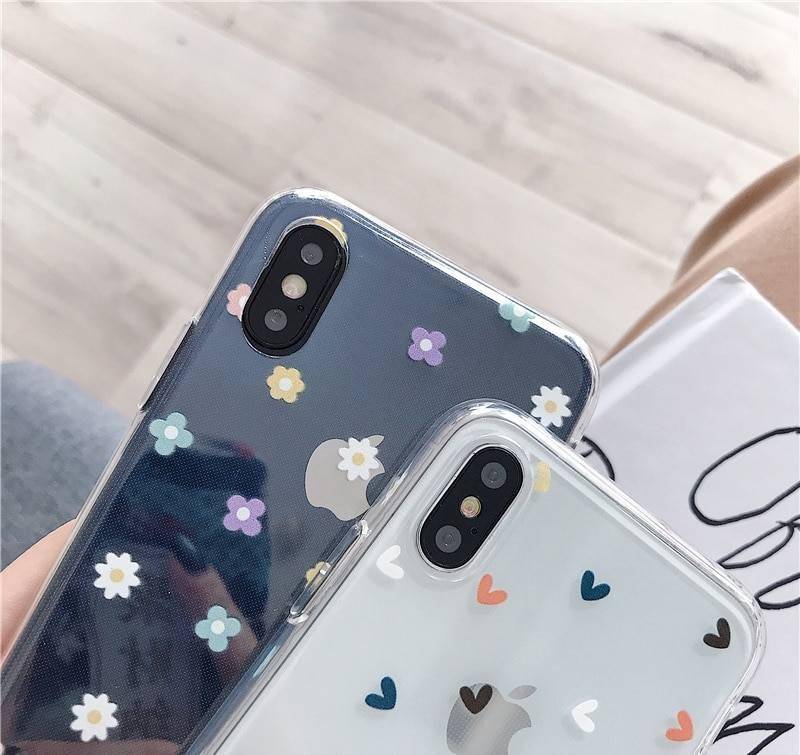 Lovebay Soft Clear Phone Cases For iphone 11 Pro X XS Max XR 6 6S 7 8 Plus Case Floral Love Heart Transparent Silicon Back Cover