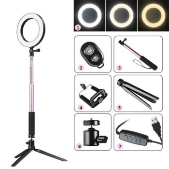 Photography Dimmable LED Selfie Ring with Phone Holder iPhone cases, wireless speakers, activity trackers & cool gadgets