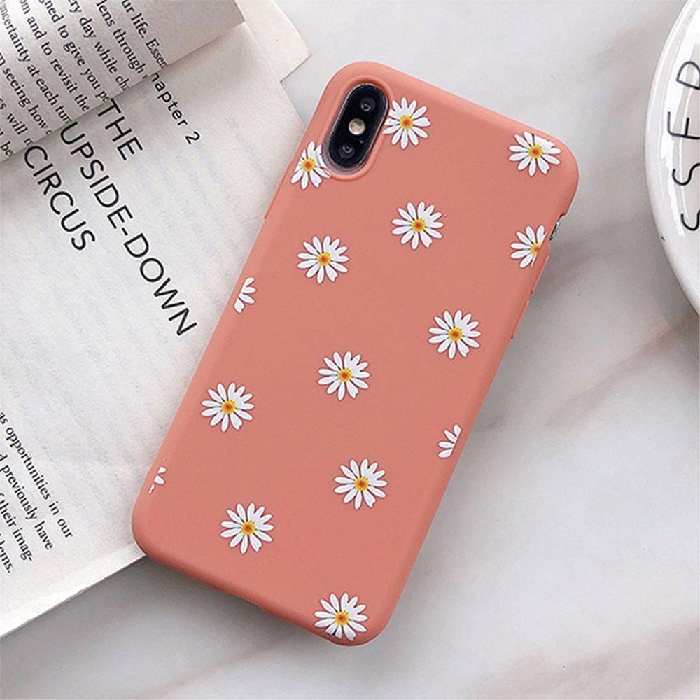 Floral Soft Silicone Phone Case for iPhone